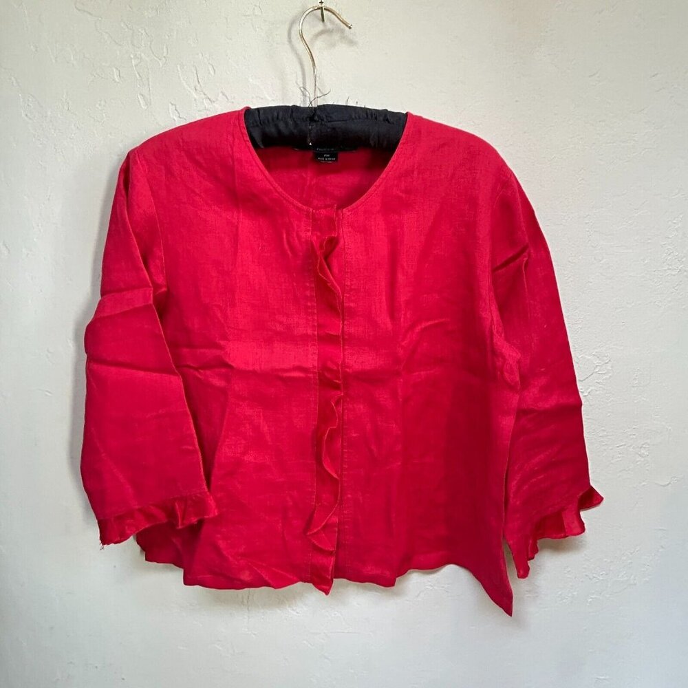 David Dart Collection Button Down Linen Shirt Blo… - image 1